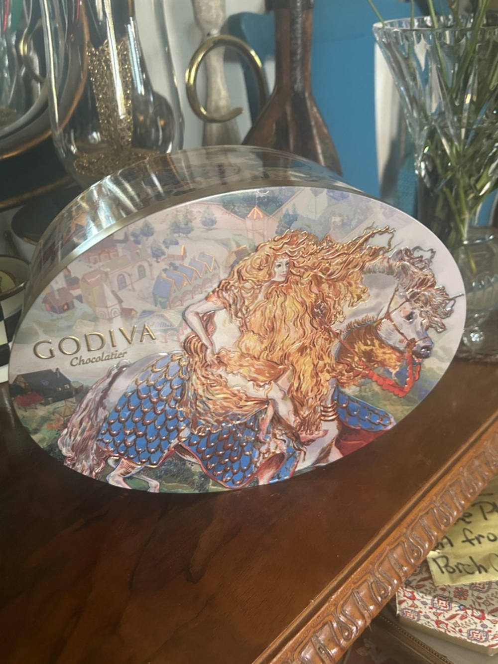 Vintage Lady Godiva Tin